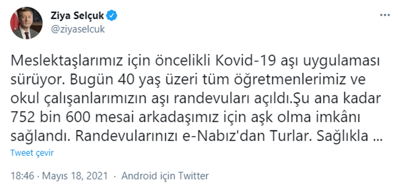 ziya selçuk açıklaması ,