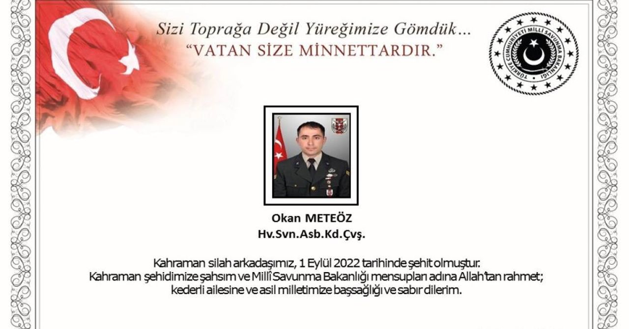 Okan Meteöz şehit Okan Meteöz şehit