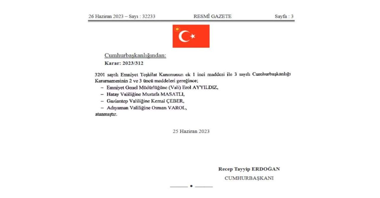 Resmi Gazete Atamalar Bugün Resmi Gazete Atamalar Bugün