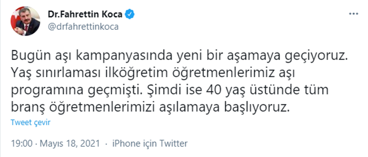 Fahrettin koca açıklaması Fahrettin koca açıklaması