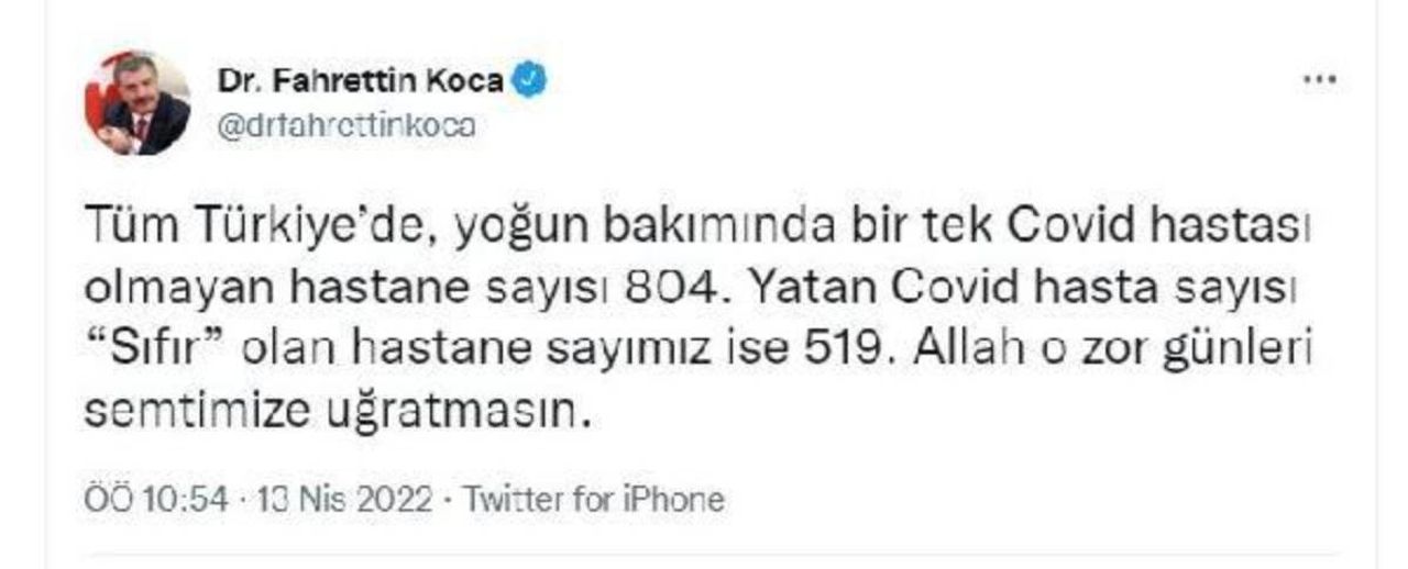 Sağlık Bakanı Fahrettin Koca açıklama Sağlık Bakanı Fahrettin Koca açıklama