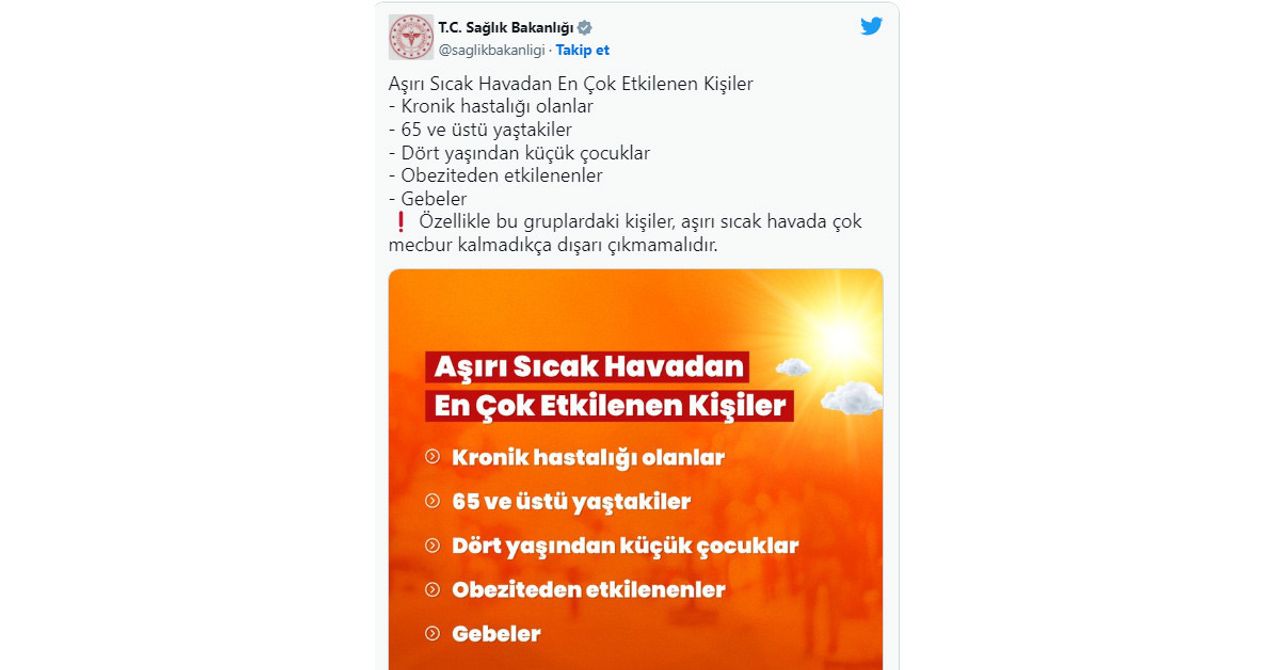 Sağlık Bakanlığı sıcaklık açıklaması Sağlık Bakanlığı sıcaklık açıklaması