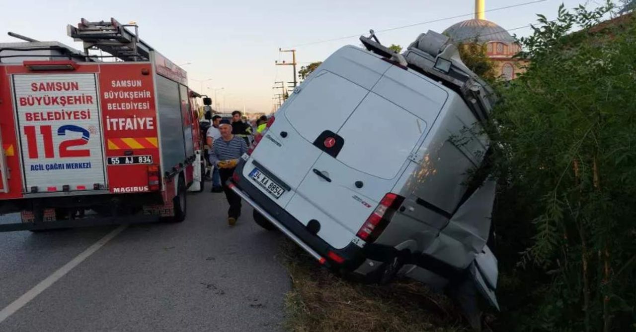 Samsun Canlı Yayın Aracı Kaza Samsun Canlı Yayın Aracı Kaza