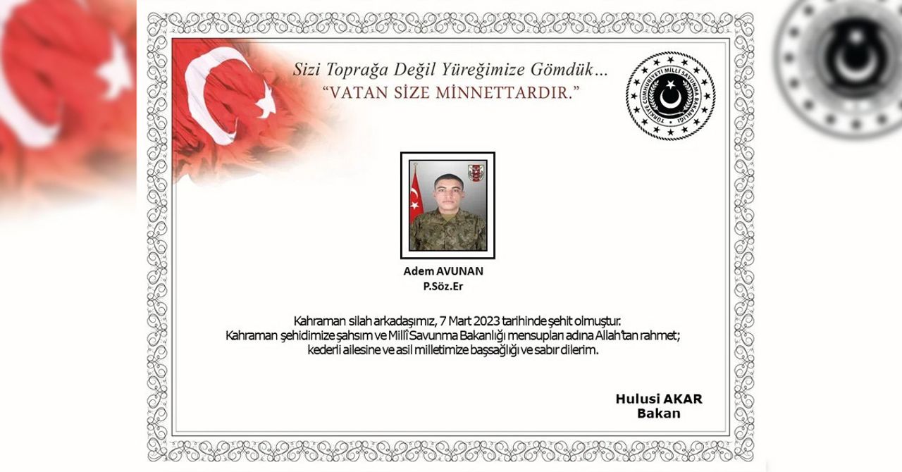 Şehit Adem Avunan Şehit Adem Avunan