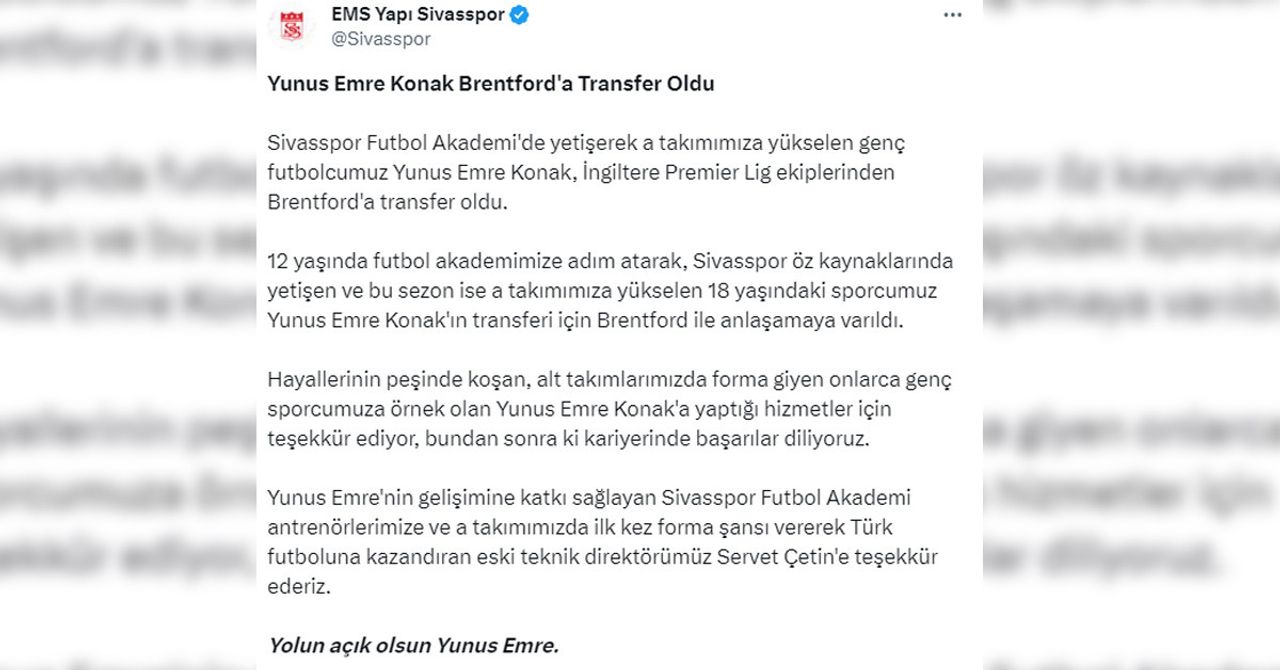 Sivasspor açıklama Sivasspor açıklama