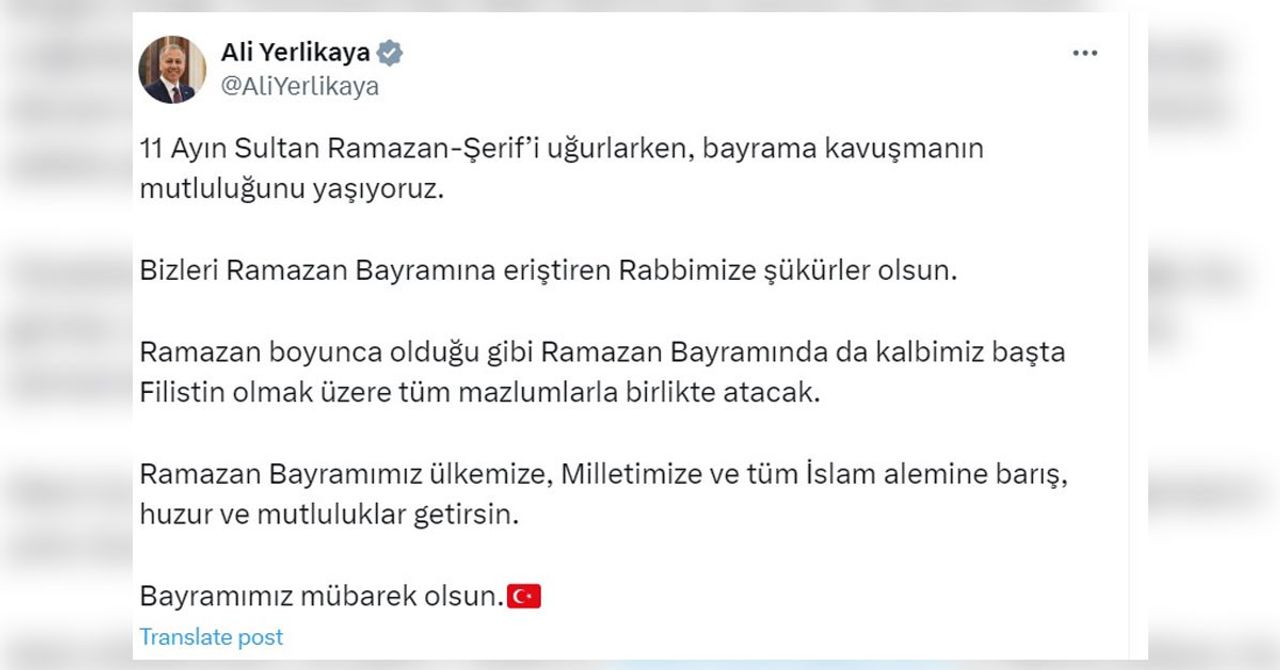 Siyasi liderlerin Ramazan Bayramı mesajı! Siyasi liderlerin Ramazan Bayramı mesajı!