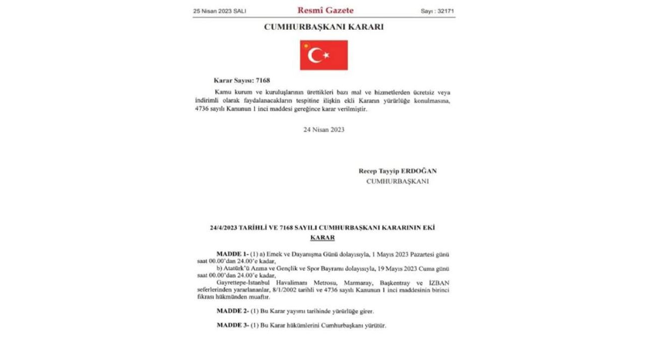 Toplu Taşıma Ücretsiz Toplu Taşıma Ücretsiz