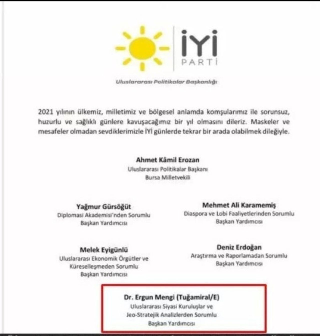 Darbe İmalı Bildirinin 1 Numaralı İsmi İYİ Parti