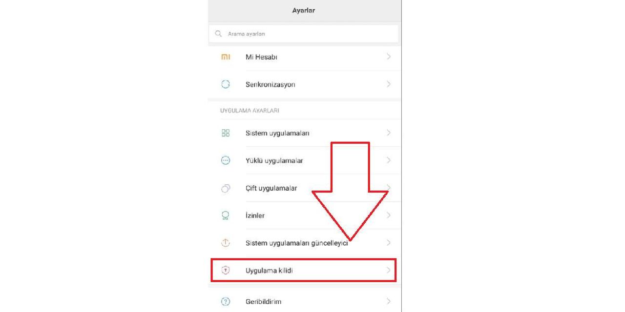 Xiaomi Uygulama Kilidi