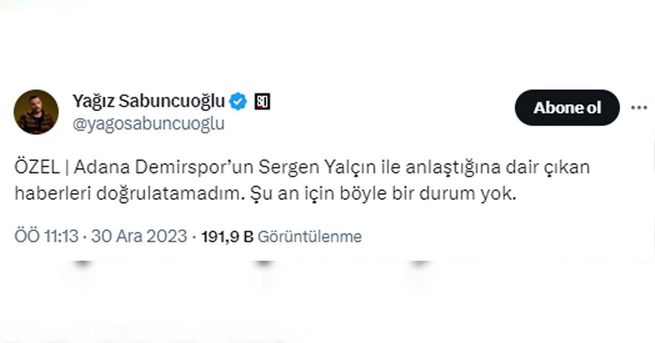 Yağız Sabuncuoğlu Yağız Sabuncuoğlu