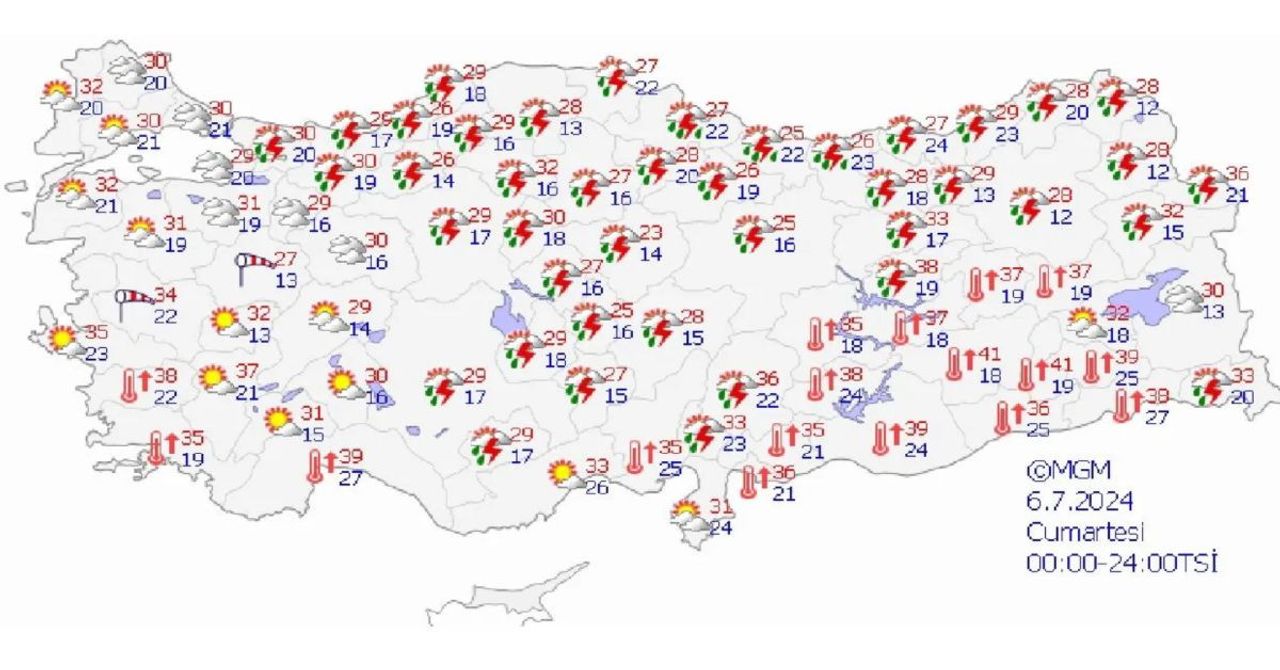 Yağmur ve kuvvetli rüzgar geliyor: Meteoroloji bölge bölge açıkladı (6 Temmuz 2024) Yağmur ve kuvvetli rüzgar geliyor: Meteoroloji bölge bölge açıkladı (6 Temmuz 2024)