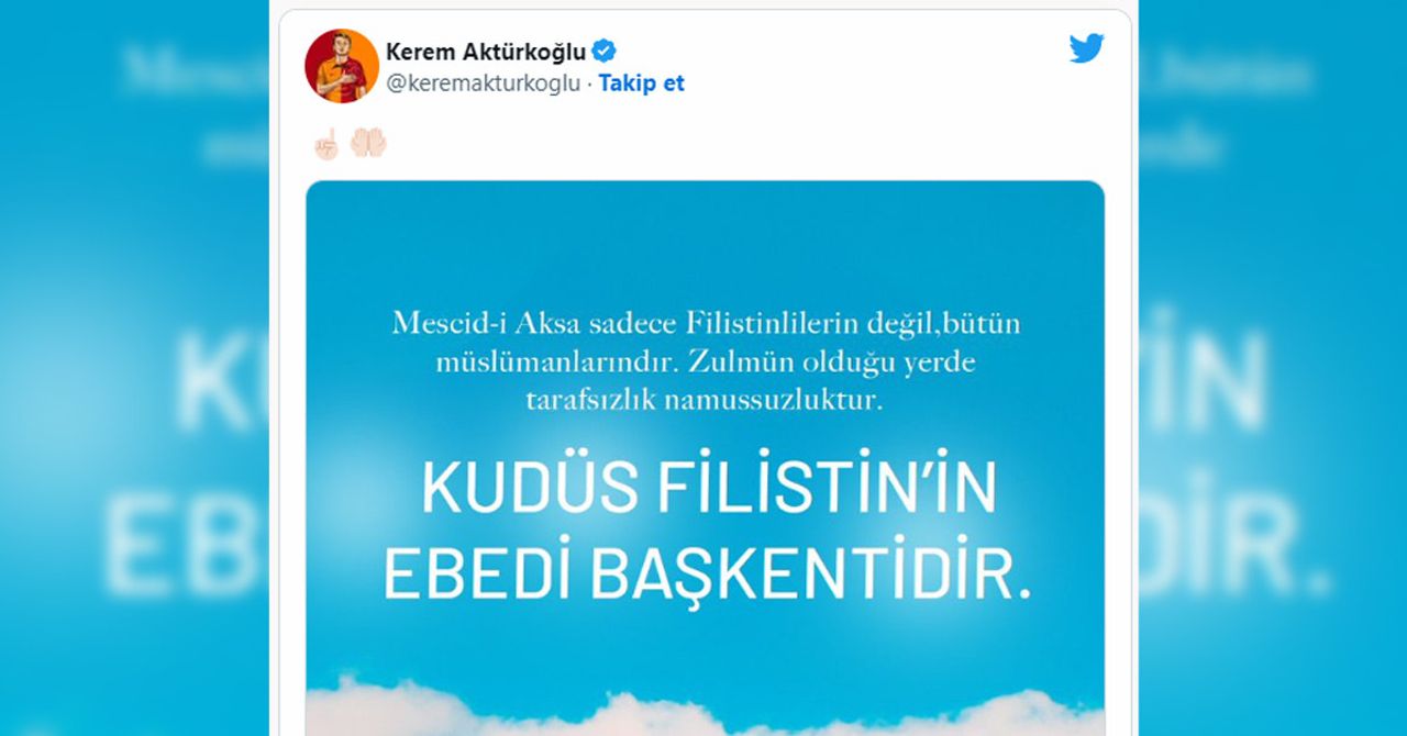 Yıldız oyuncudan Kudüs mesajı Yıldız oyuncudan Kudüs mesajı
