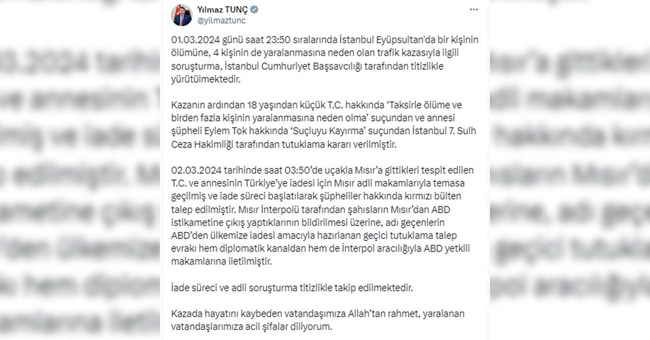 Yılmaz Tunç açıklama Yılmaz Tunç açıklama
