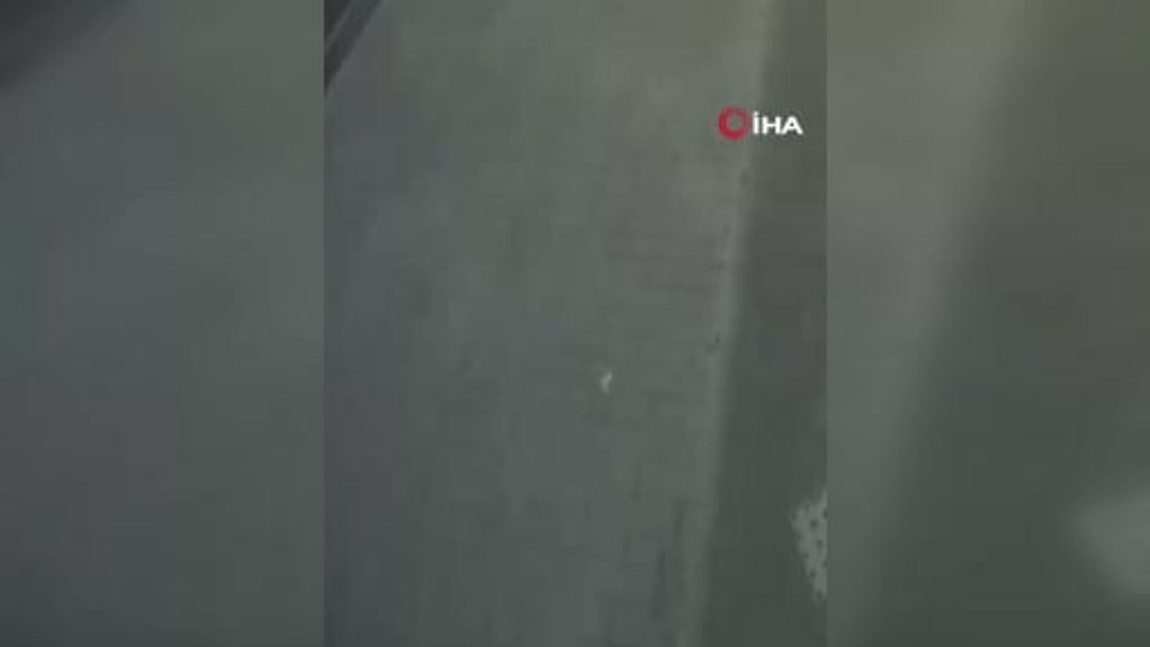 Araması olan şahsın, gözaltına alınacağı sırada kaçışı kamerada