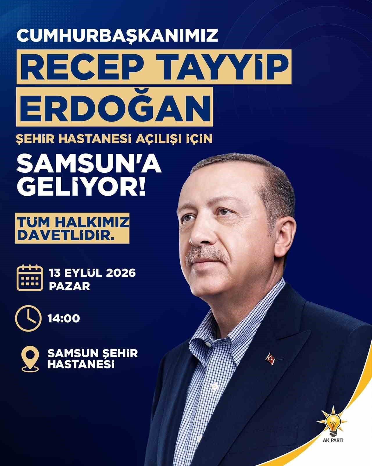 AK PARTİ SAMSUN İL BAŞKANI MEHMET KÖSE, CUMHURBAŞKANI RECEP TAYYİP ERDOĞAN’IN KATILIMIYLA...