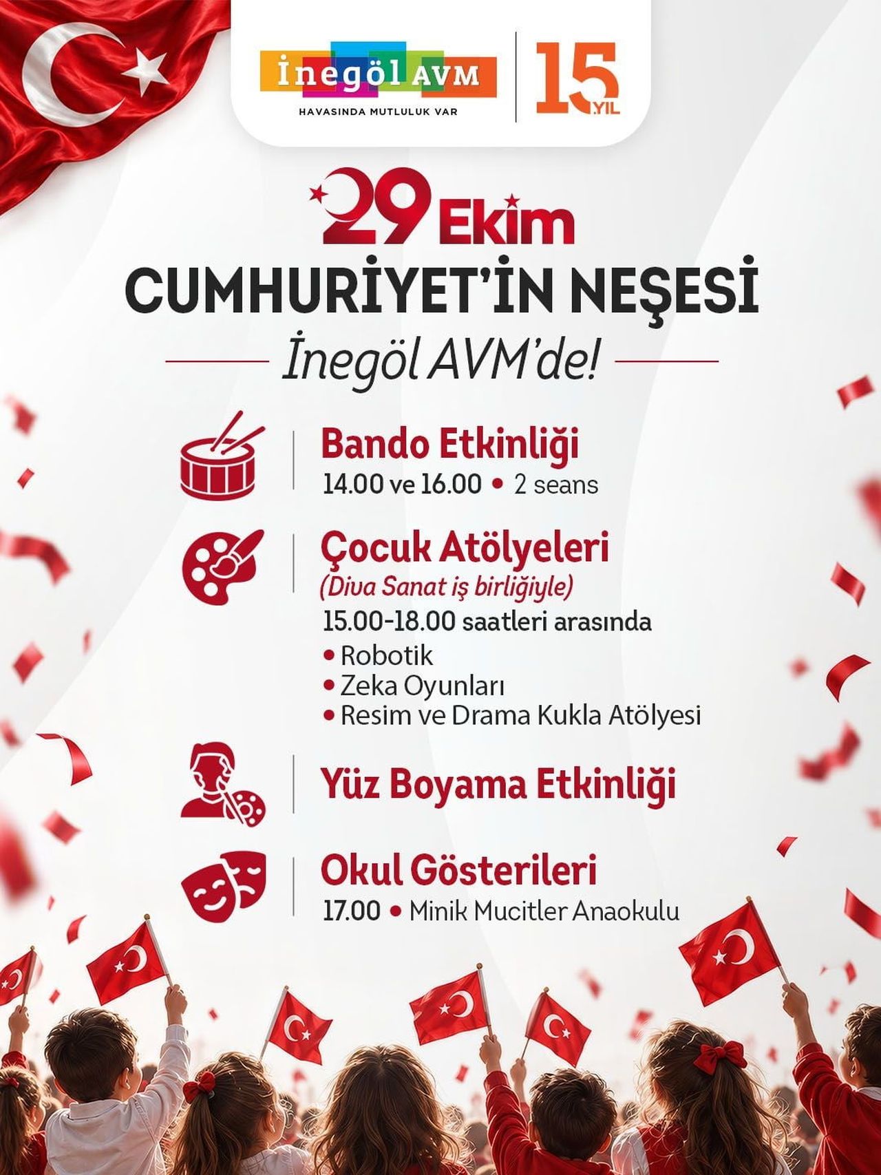 FİBA COMMERCİAL PROPERTİES'İN YATIRIMCISI VE YÖNETİCİSİ OLDUĞU İNEGÖL AVM, 29 EKİM CUMHURİYET...