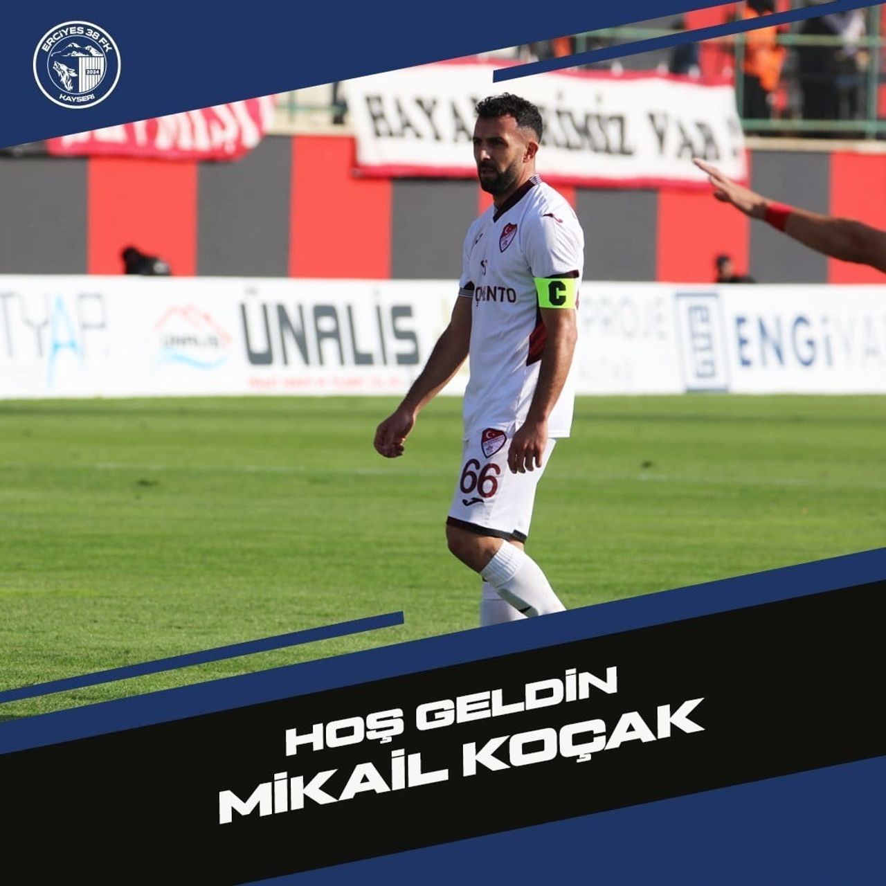 ERCİYES 38 FUTBOL KULÜBÜ, ORTA SAHA FUTBOLCUSU MİKAİL KOÇAK İLE ANLAŞTI.