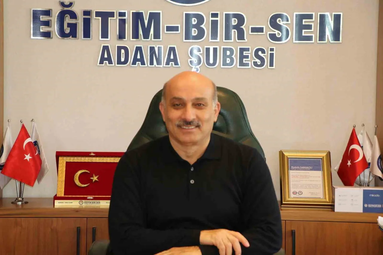 EĞİTİM-BİR-SEN ADANA ŞUBE BAŞKANI MUSTAFA SARIGEÇİLİ, EĞİTİM-BİR-SEN, ÜYELERİNİN İRADESİYLE...