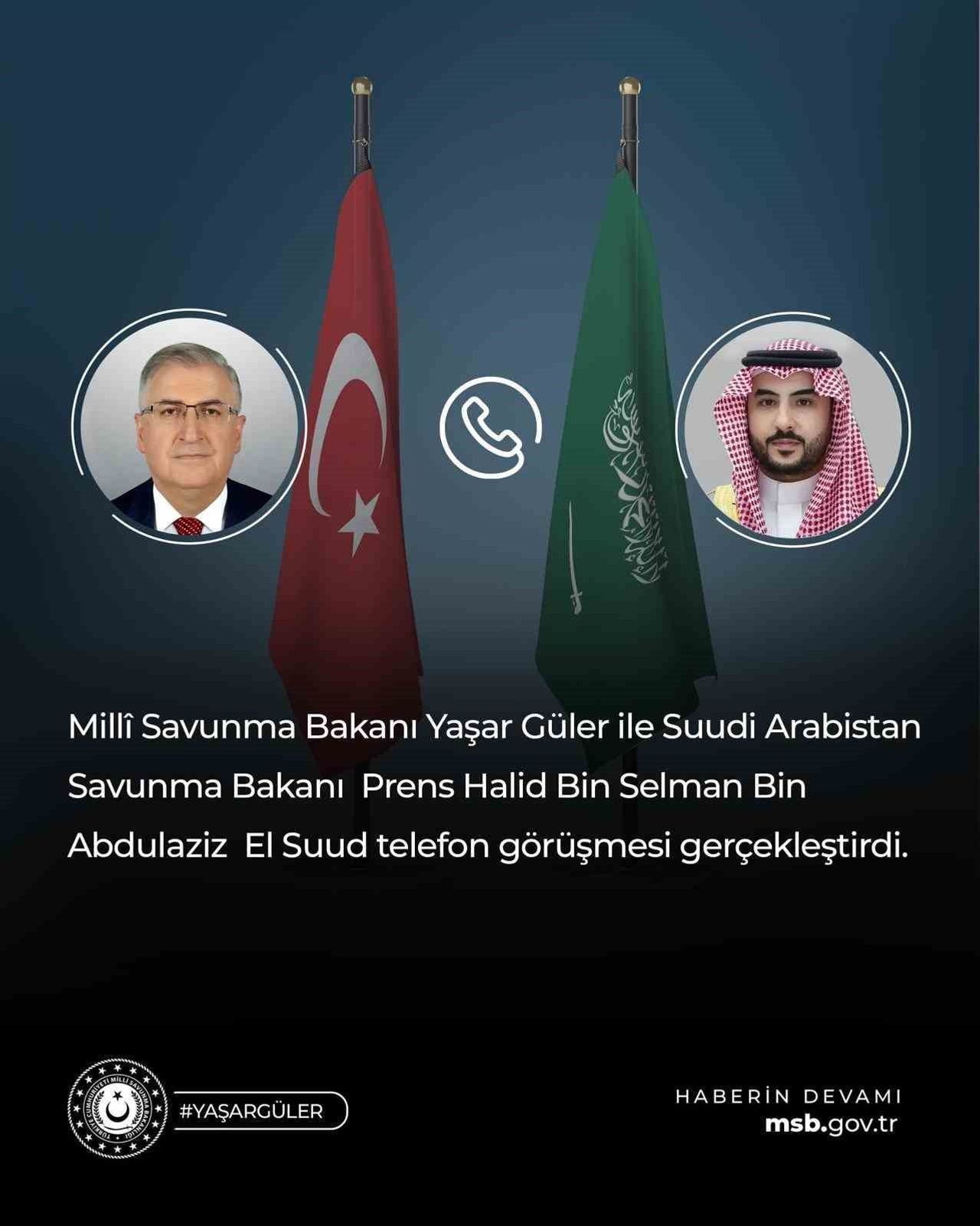 MİLLİ SAVUNMA BAKANI YAŞAR GÜLER İLE SUUDİ ARABİSTAN SAVUNMA BAKANI PRENS HALİD BİN SELMAN BİN...