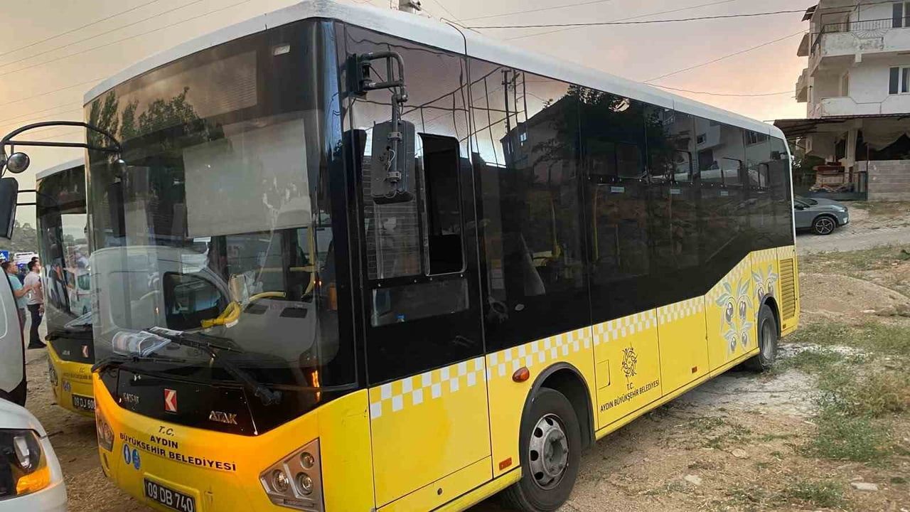 AYDIN BÜYÜKŞEHİR OTOBÜSLERİ TAHLİYE İÇİN BEKLEMEDE