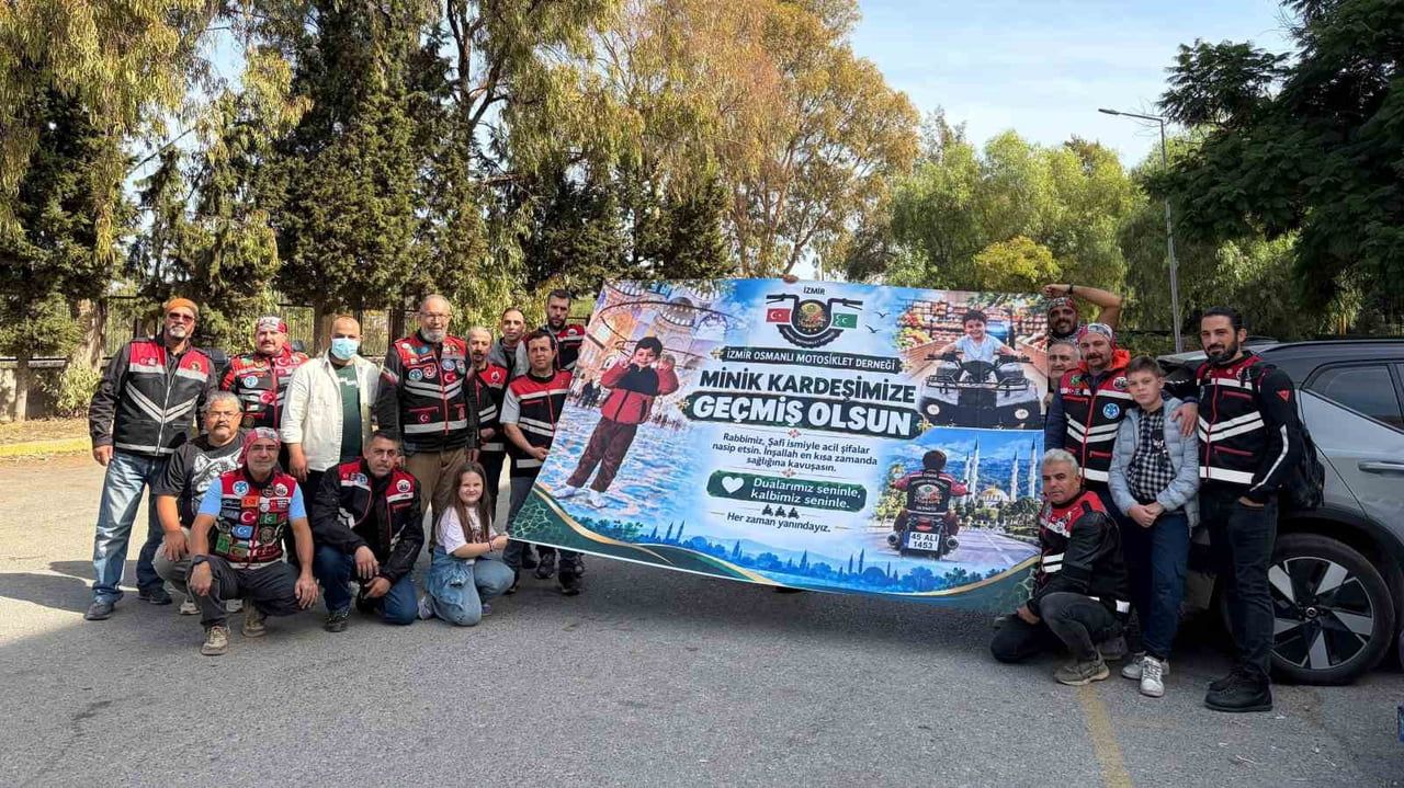 İZMİR’DE LÖSEMİ İLE MÜCADELE EDEN 6 YAŞINDAKİ ALİ TAHİR AKYOL’A, OSMANLI MOTOSİKLET DERNEĞİ...