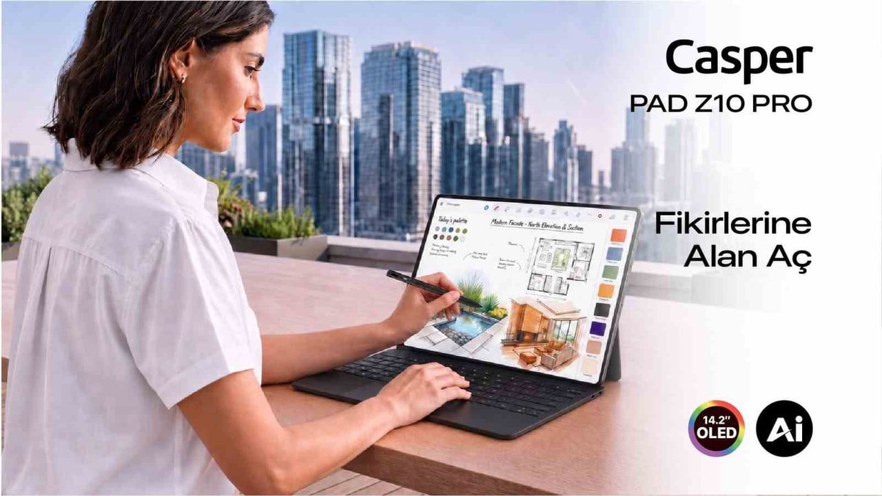 CASPER, YENİ NESİL ÜRETKEN TABLETİ CASPER PAD Z10 PRO'YU TANITTI.