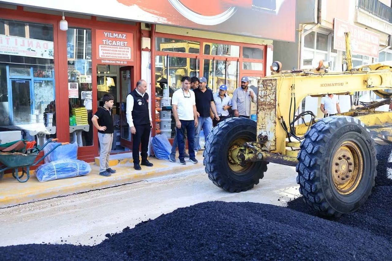 BELEDİYE BAŞKANI ŞERİF ARSLAN, ÇALIŞMALARI YERİNDE İNCELEDİ.