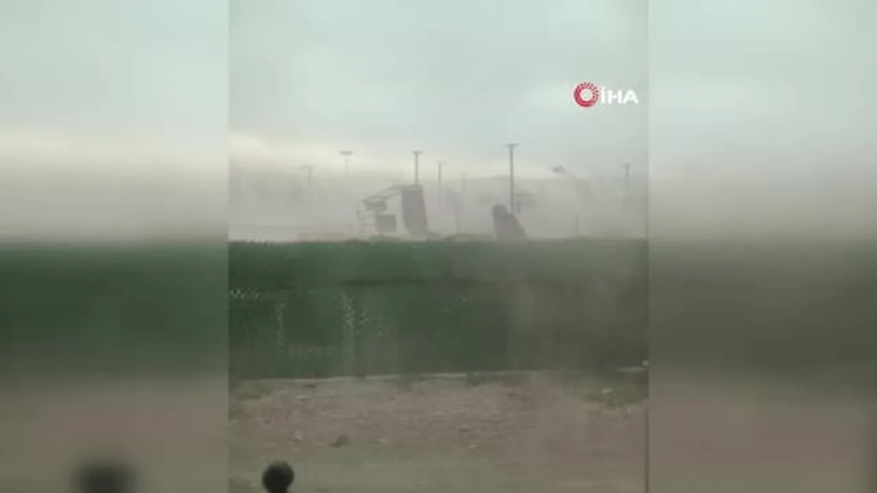 Van’da şiddetli rüzgar ağaçları ve kamelyaları devirdi