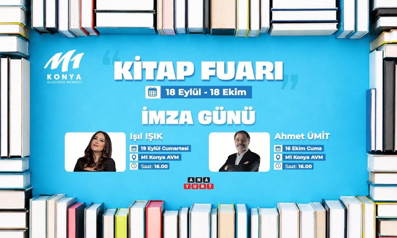 M1 KONYA AVM, 18 EYLÜL-18 EKİM TARİHLERİ ARASINDA DÜZENLEYECEĞİ KİTAP FUARI İLE KAPILARINI...