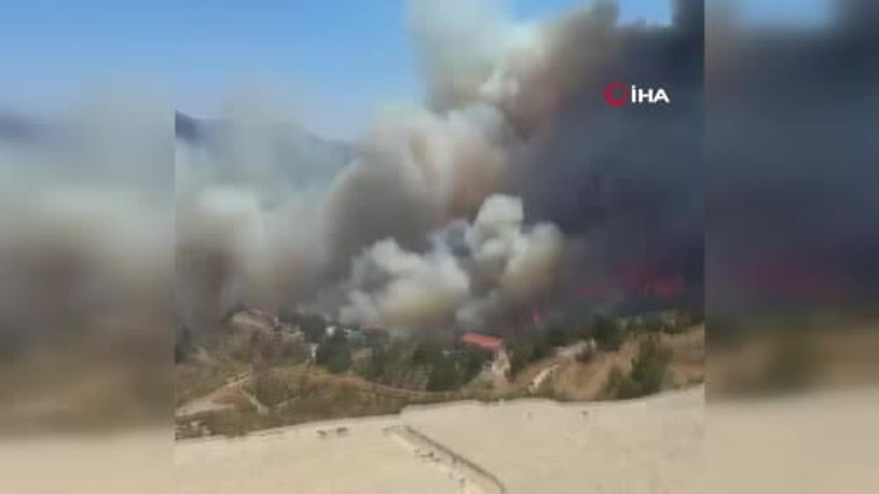 Kumluca İlçesi'nde ormanlık alanda yangın