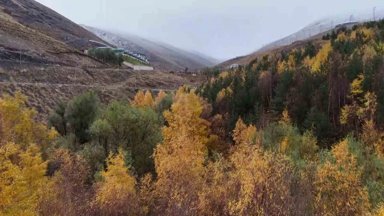 ERZURUM PALANDÖKEN DAĞI ZİRVESİ-3.3 DERECE İLE TÜRKİYE’NİN EN SOĞUK YERİ OLURKEN, KARLA GELEN...