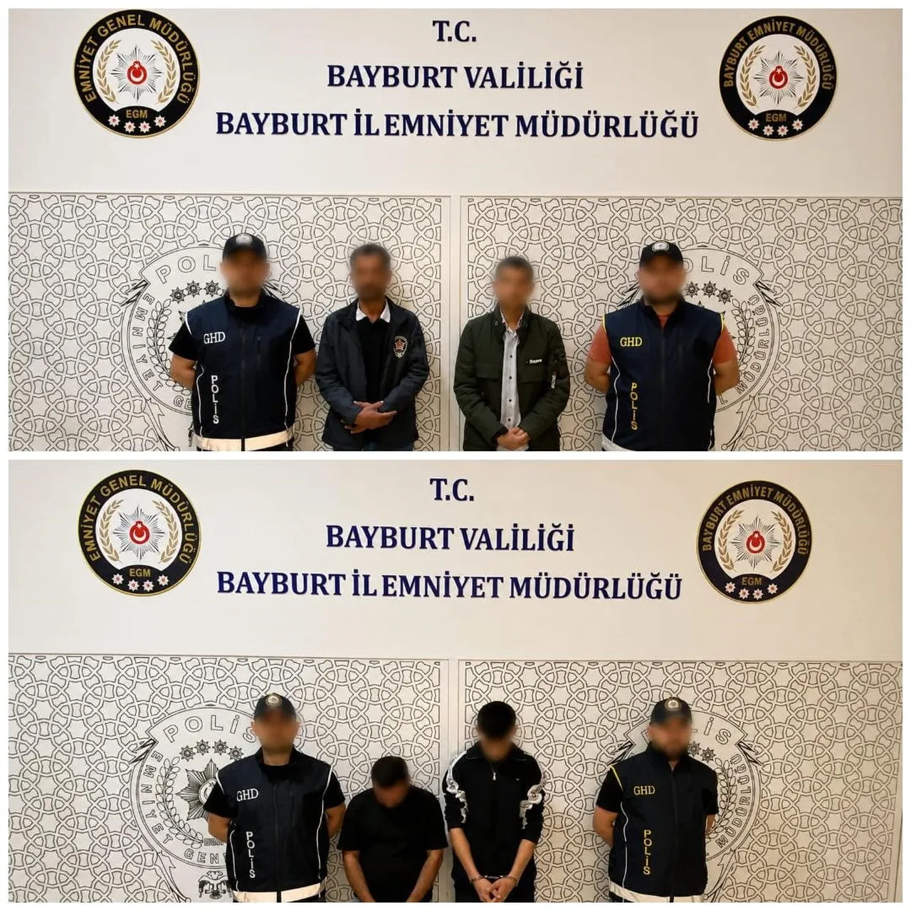 BAYBURT'TA 2 DÜZENSİZ GÖÇMEN İLE 2 ŞÜPHELİ YAKALANDI