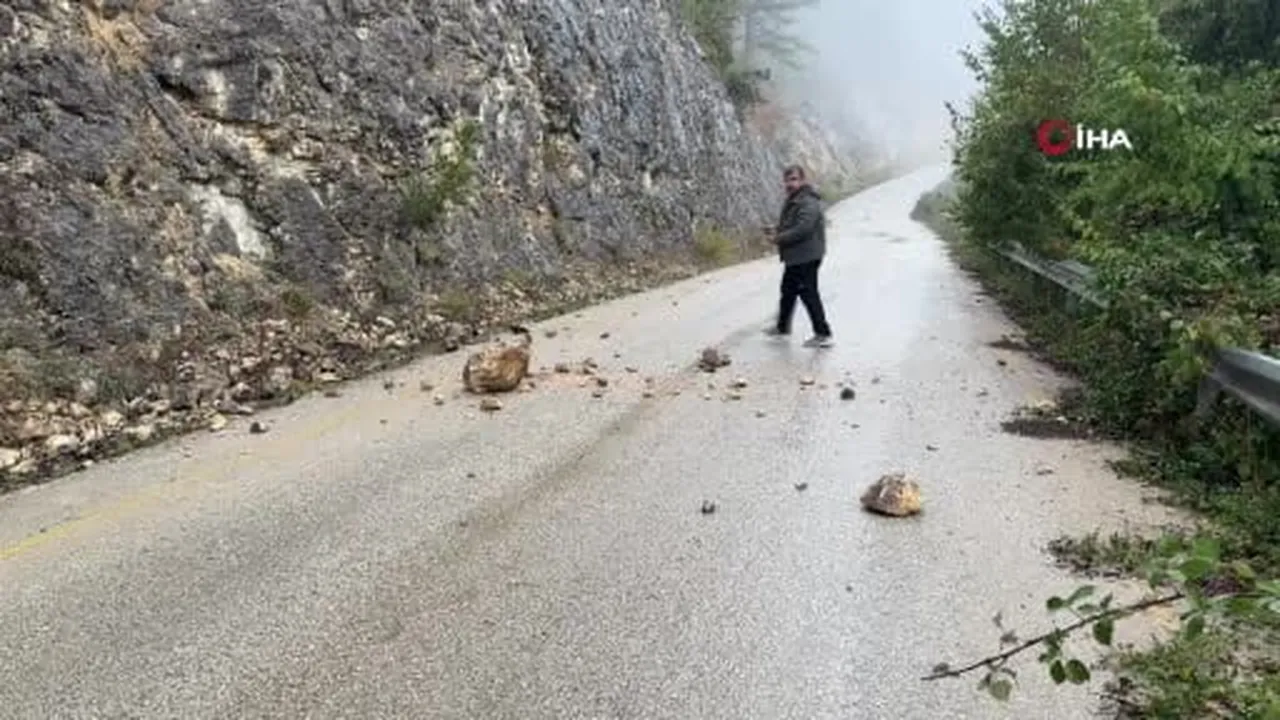 Karabük’te iki ayrı noktada kaya tehlikesi: Facianın eşiğinden dönüldü