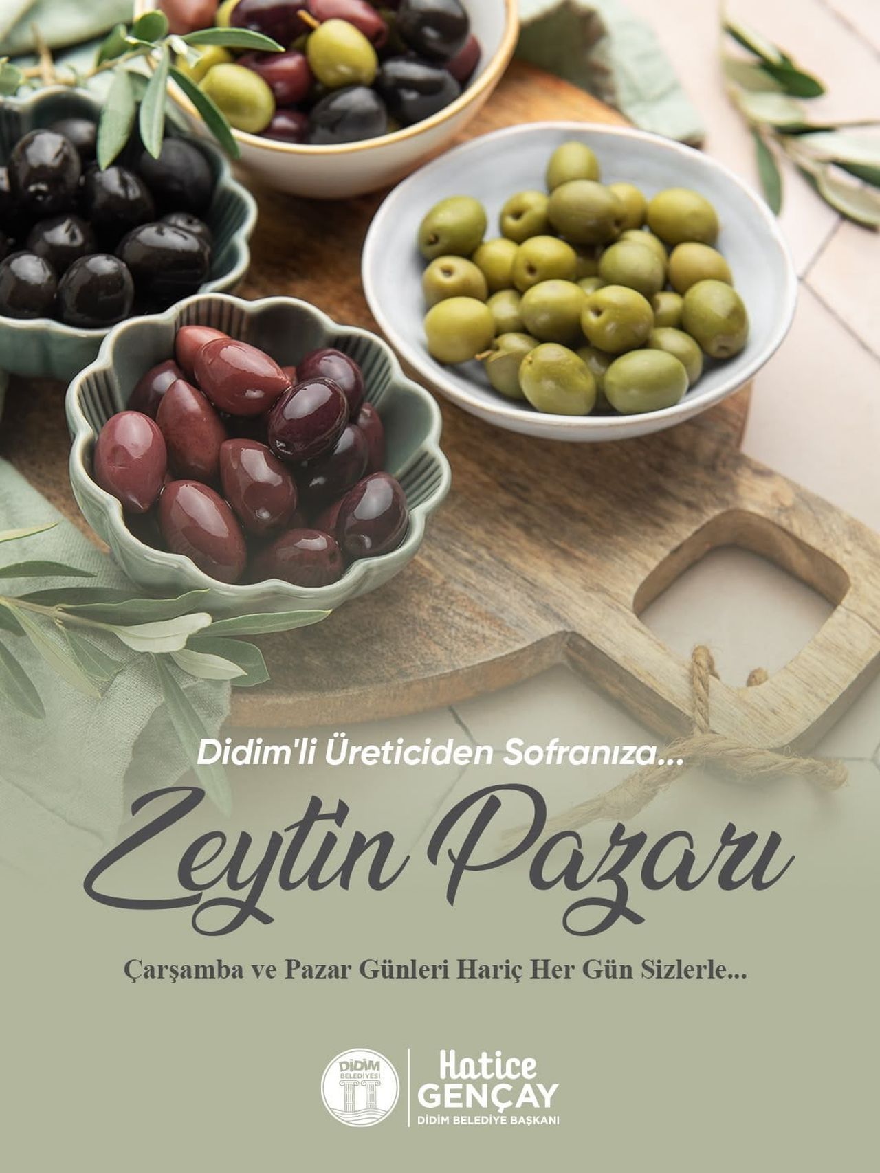 ZEYTİN ÜRETİCİLERİ İÇİN SATIŞ ALANI OLUŞTURULACAK