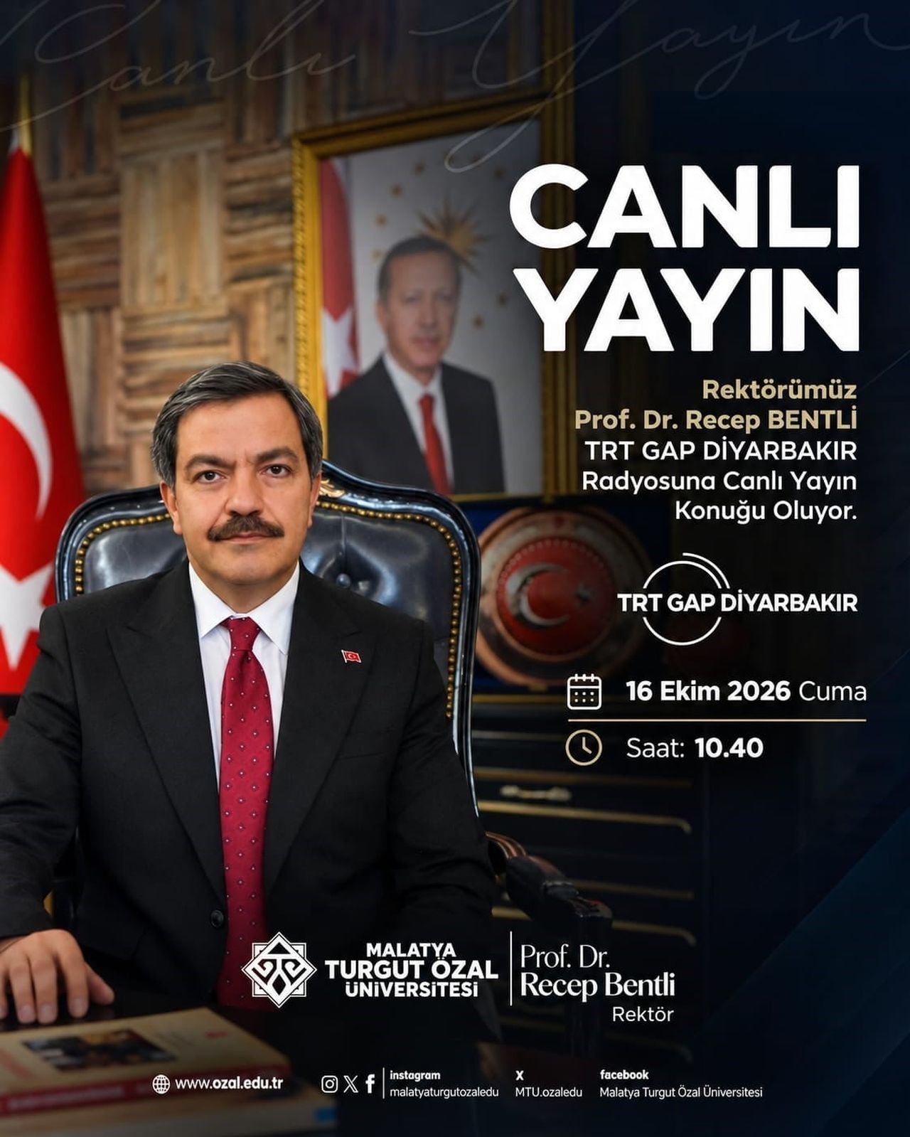 MTÜ REKTÖRÜ BENTLİ, COP31 HAZIRLIKLARINI TRTGAP RADYO’DA ANLATTI