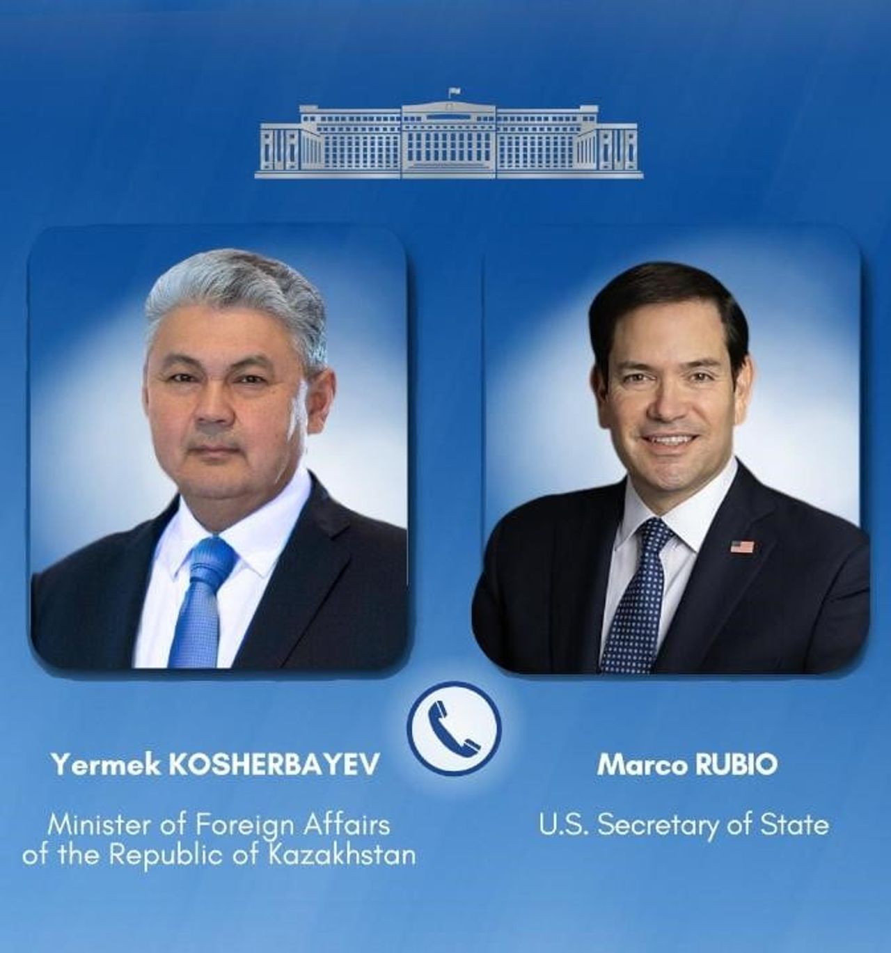 KAZAKİSTAN DIŞİŞLERİ BAKANI YERMEK KOŞERBAYEV, ABD DIŞİŞLERİ BAKANI MARCO RUBİO İLE...