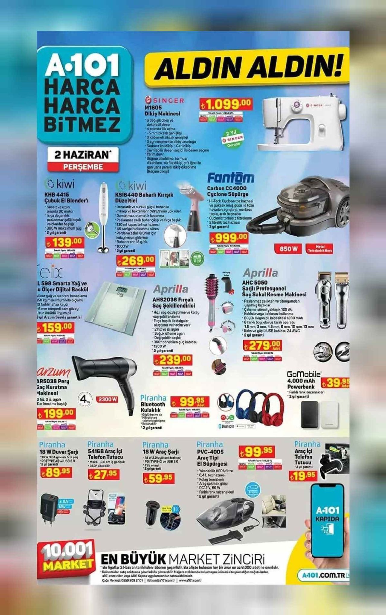 2 Haziran A101 aktüel ürünler