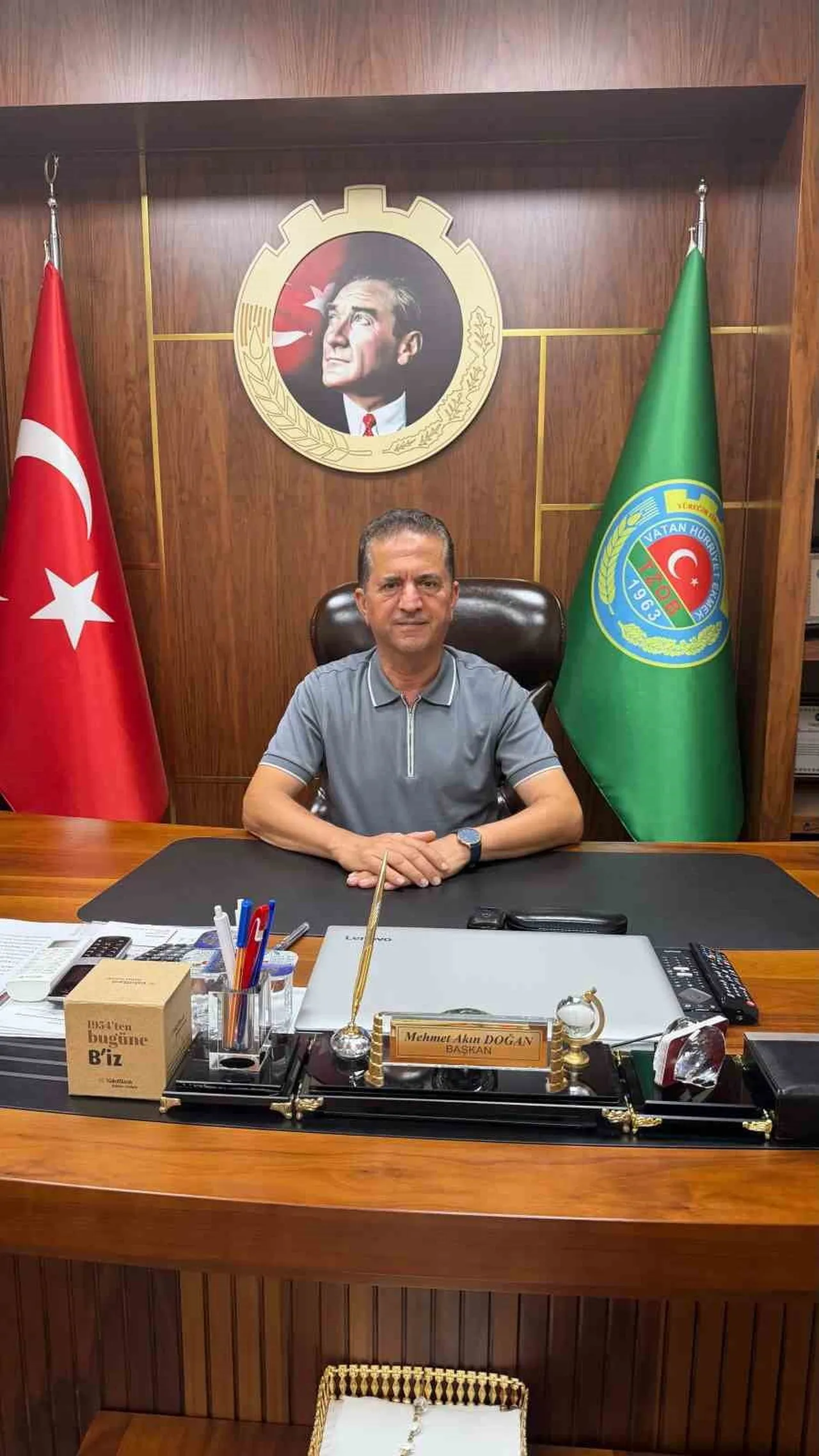 YÜREĞİR ZİRAAT ODASI BAŞKANI MEHMET AKIN DOĞAN.