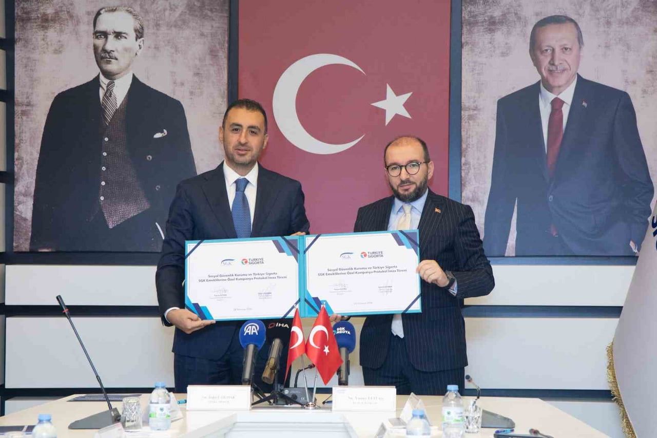 TÜRKİYE SİGORTA GENEL MÜDÜRÜ TAHA ÇAKMAK İLE SGK BAŞKANI YUNUS ELİTAŞ