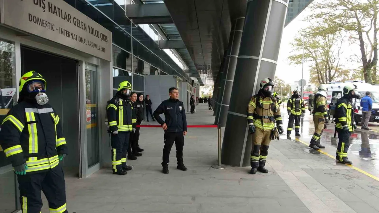 ÇANAKKALE HAVALİMANI’NDA KİMYASAL BİYOLOJİK RADYOLOJİK NÜKLEER TEHDİTLER (KBRN) TATBİKAT...