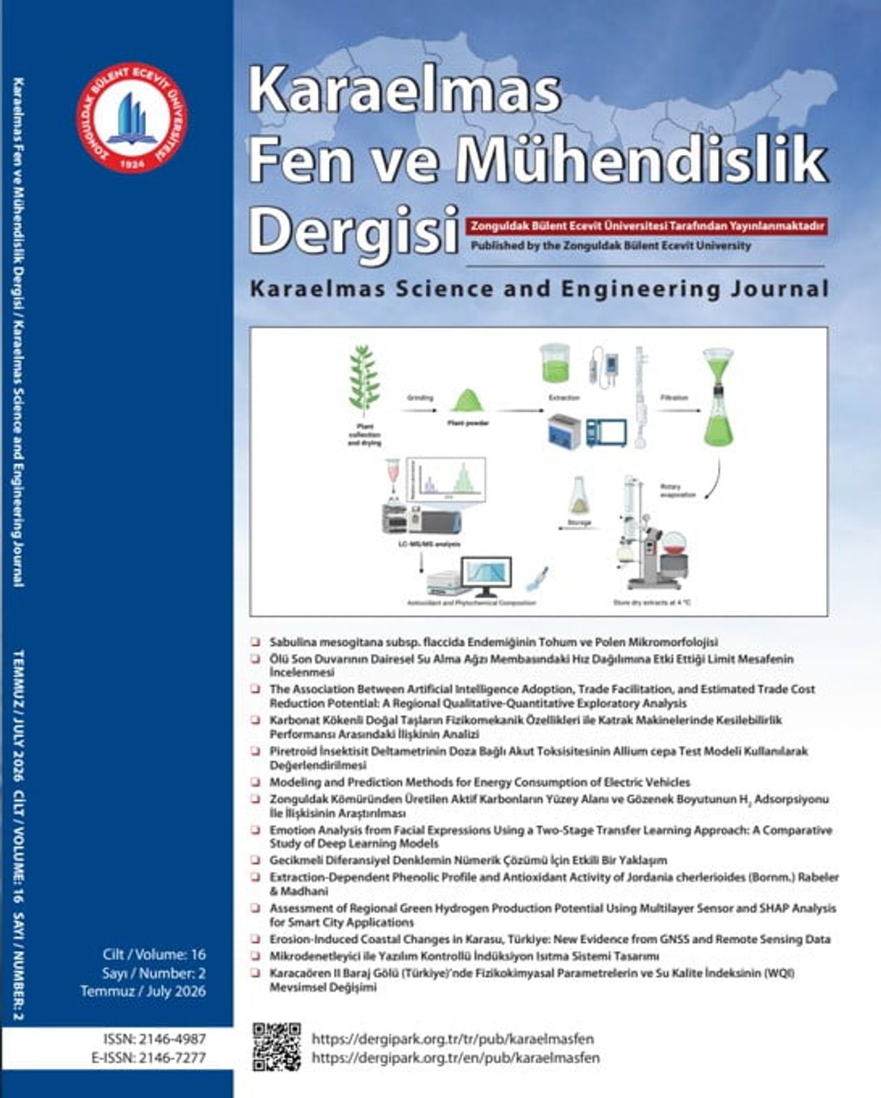 KARAELMAS FEN VE MÜHENDİSLİK DERGİSİ'NİN 2'NCİ SAYISI YAYIMLANDI