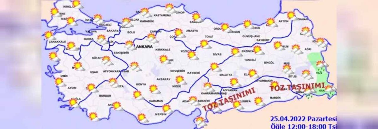 25 Nisan Hava Tahminleri