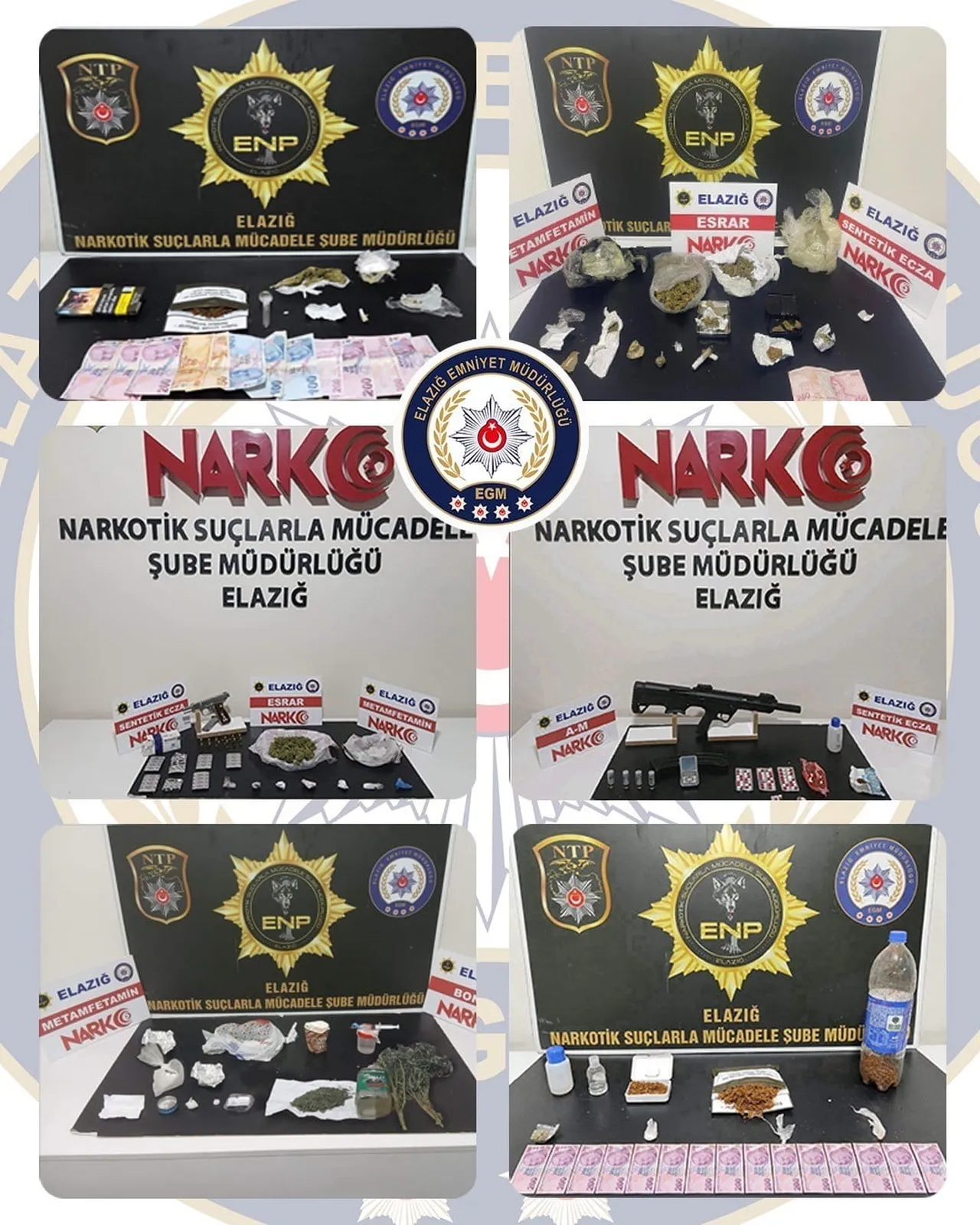 ELAZIĞ’DA POLİS EKİPLERİ TARAFINDAN GERÇEKLEŞTİRİLEN UYUŞTURUCU OPERASYONUNDA 8 ŞÜPHELİ...