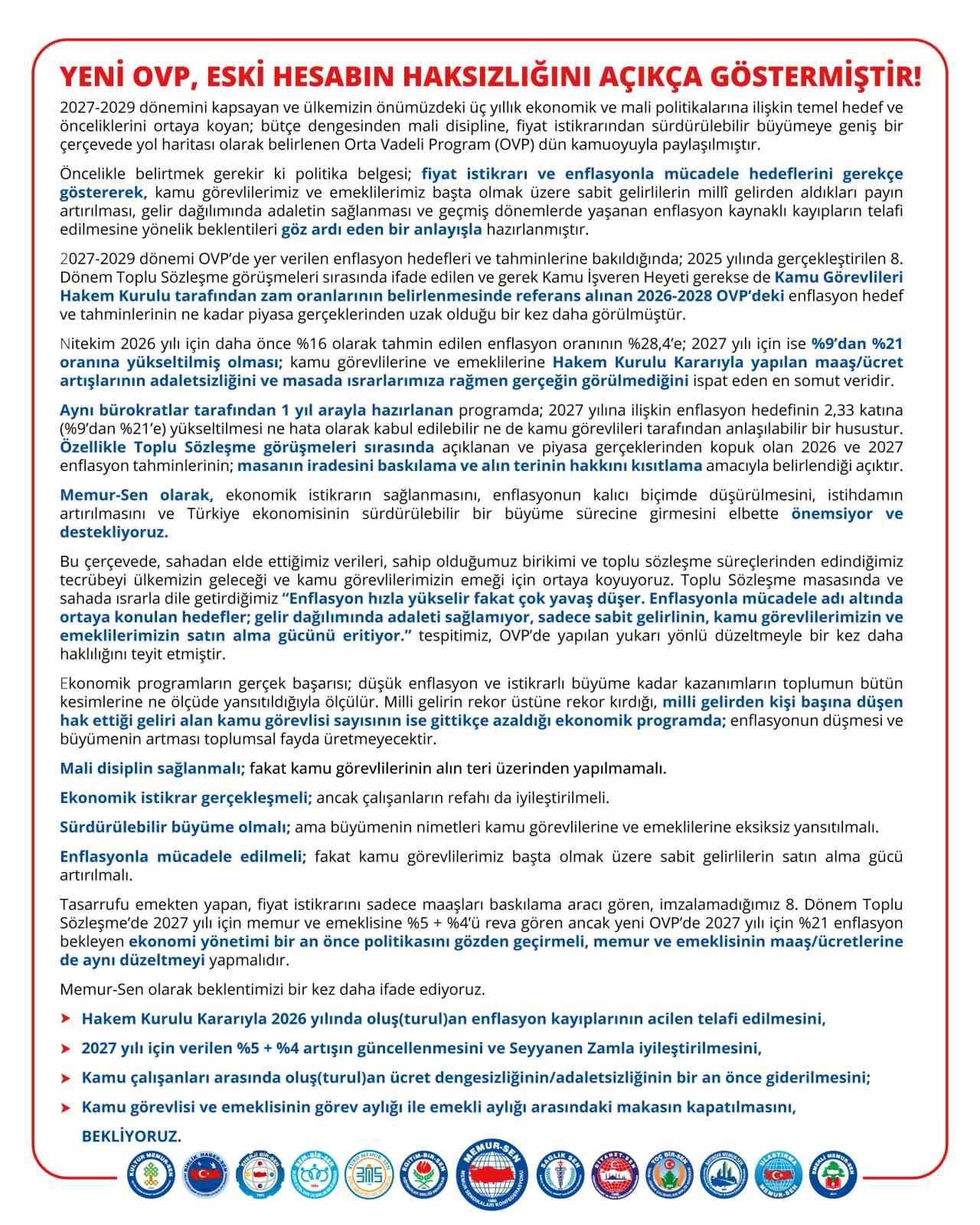 MEMUR-SEN TARAFINDAN CUMHURBAŞKANLIĞI KÜLLİYESİNDE CUMHURBAŞKANI YARDIMCISI CEVDET YILMAZ...