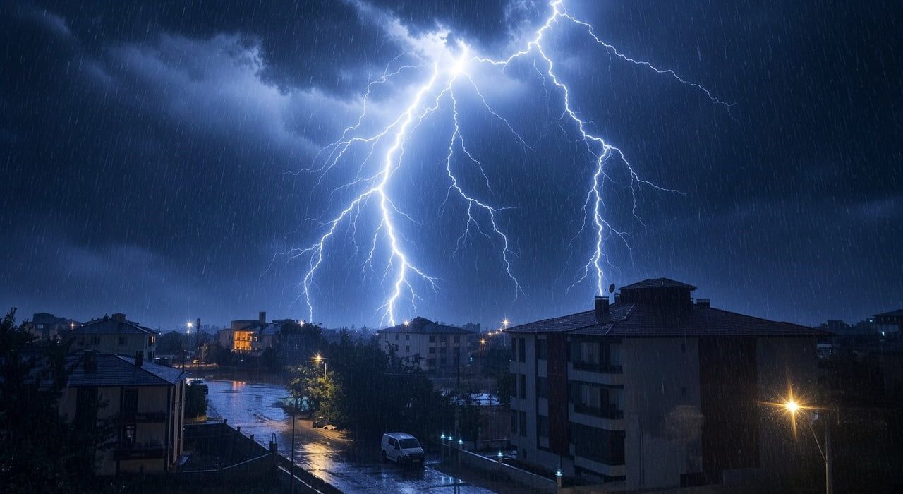 ERZİNCAN’DA GECE SAATLERİNDE ETKİLİ OLAN SAĞANAK YAĞIŞLA BİRLİKTE PEŞ PEŞE ÇAKAN ŞİMŞEKLER...