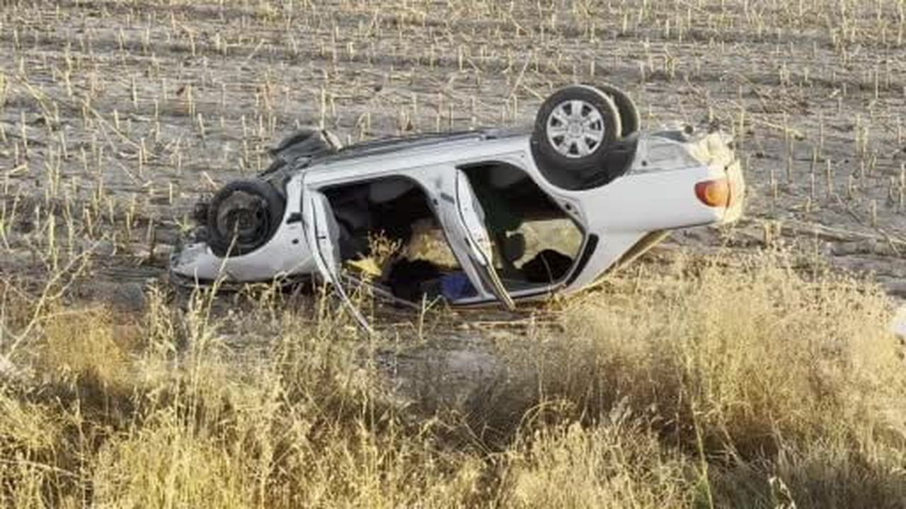 Aksaray’da tarlaya uçan otomobil takla attı: 1 yaralı