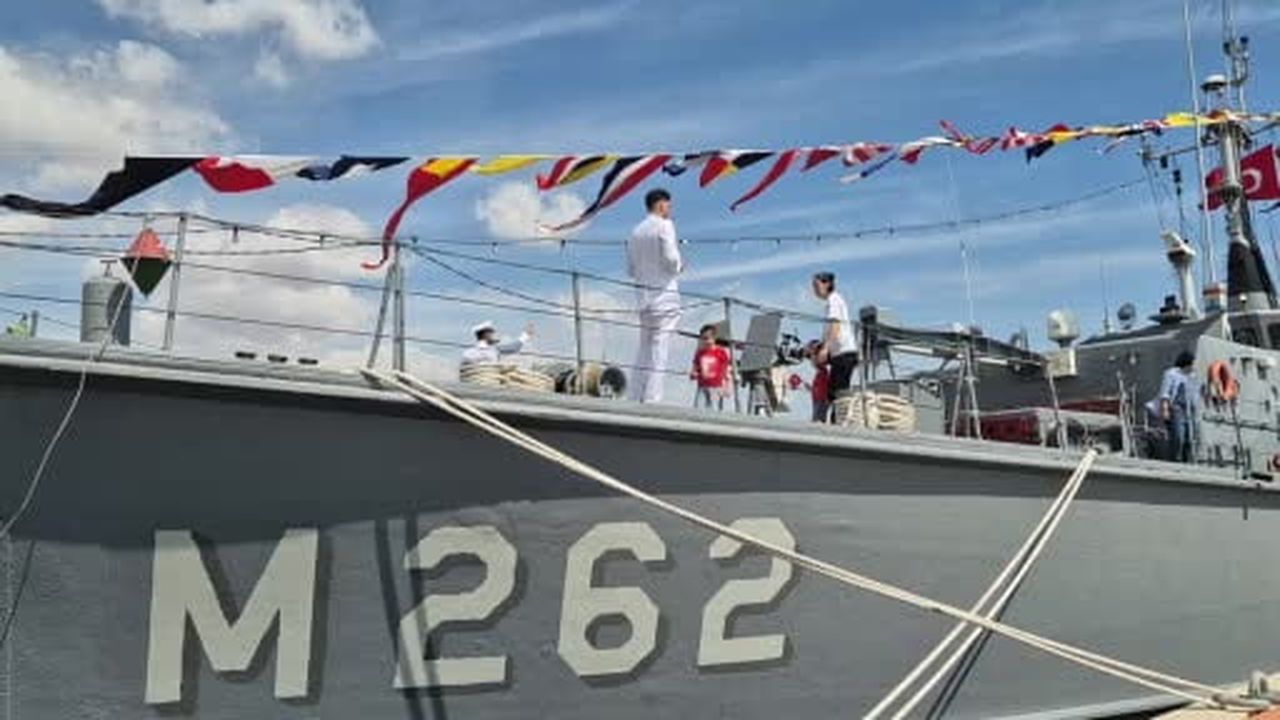 Mayın avlama gemisi Tekirdağ'da