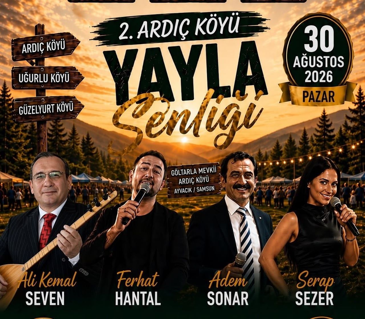 SAMSUN’UN AYVACIK İLÇESİNDE ARDIÇ KÖYÜ YAYLA ŞENLİĞİ, 12 YIL ARADAN SONRA İKİNCİ KEZ...