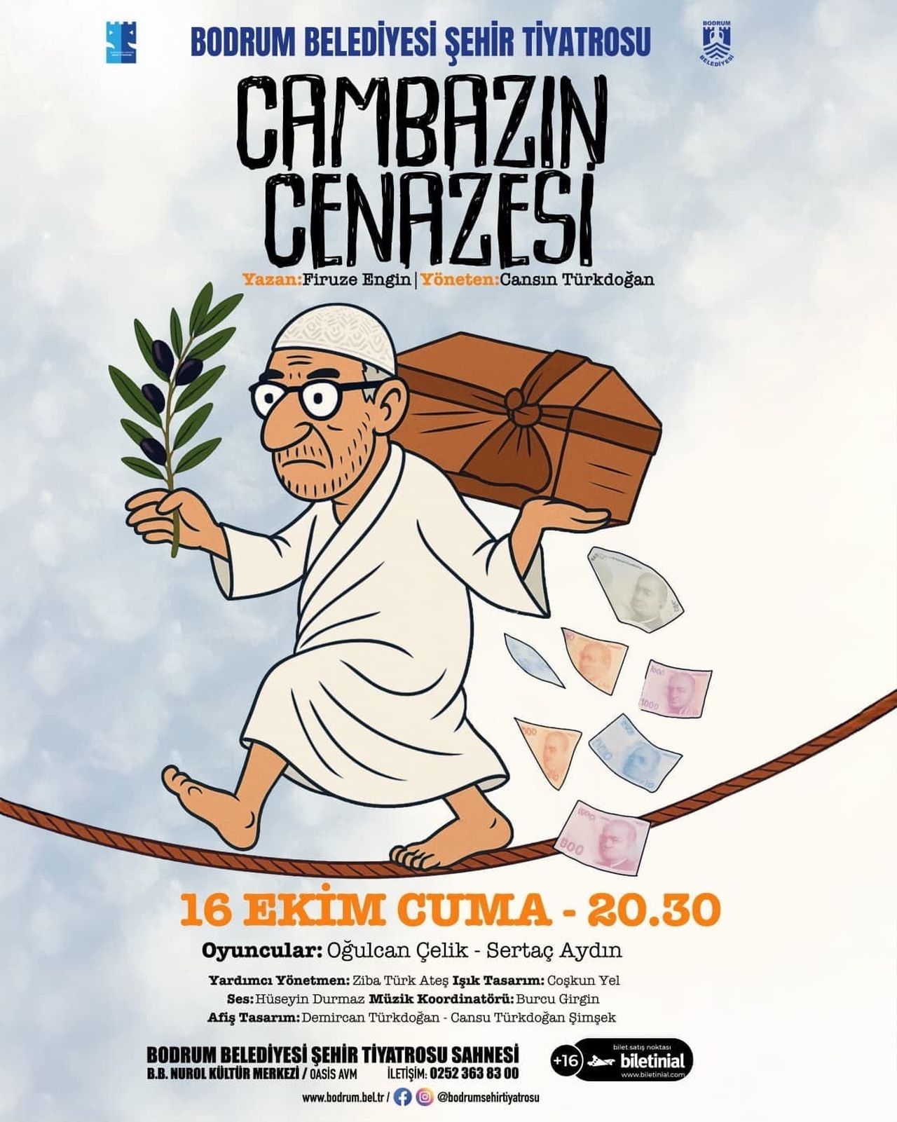 BODRUM ŞEHİR TİYATROSU YENİ SEZONU “CAMBAZIN CENAZESİ” İLE AÇIYOR