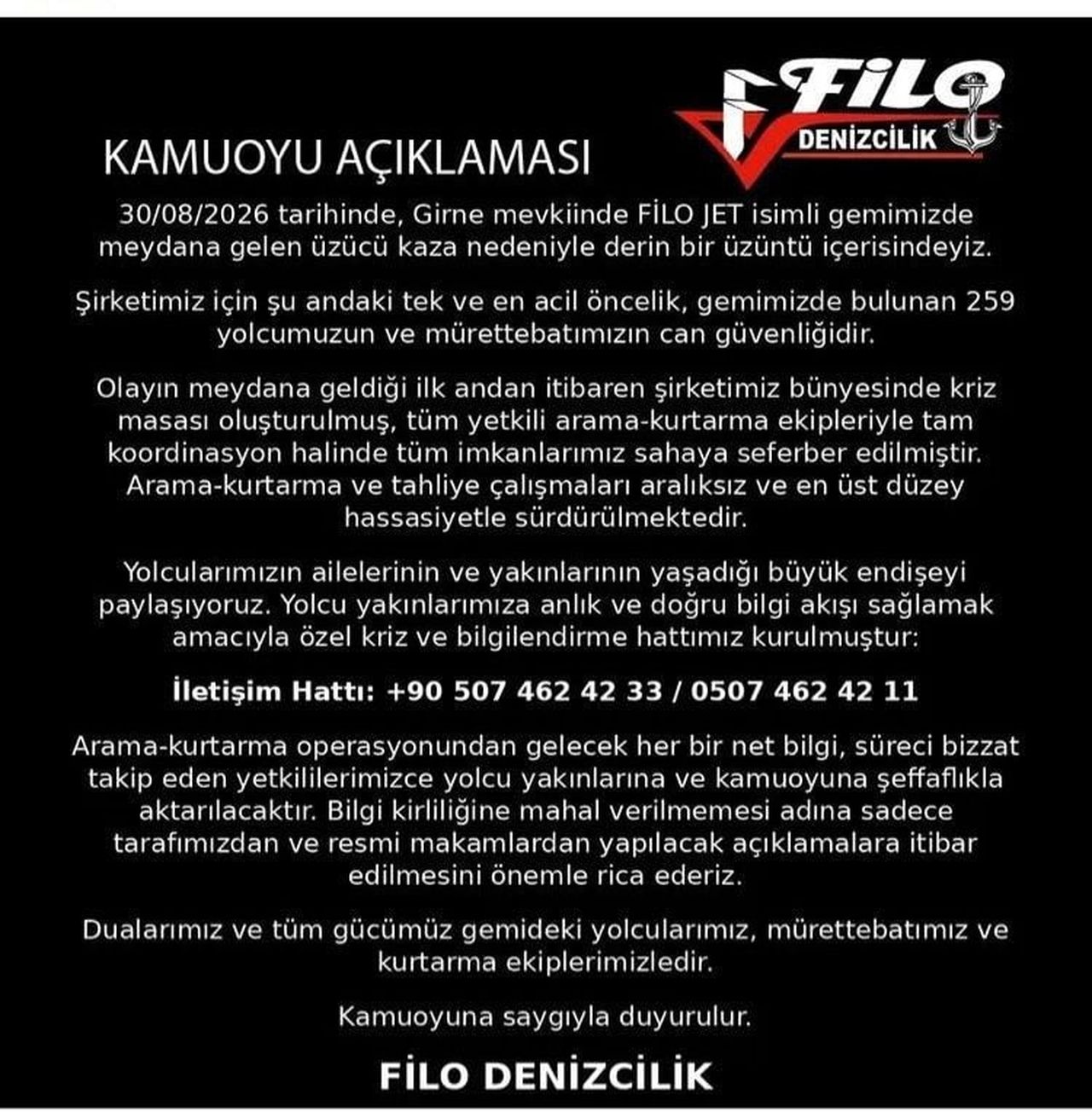 KUZEY KIBRIS TÜRK CUMHURİYETİ'NİN (KKTC) GİRNE KENTİ AÇIKLARINDA 'FİLO JET' İSİMLİ GEMİNİN ALABORA...